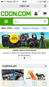 cdon responsiv mobil